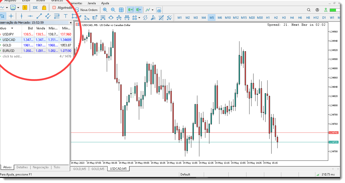 Como Adicionar e Configurar Os Ativos no MetaTrader 5