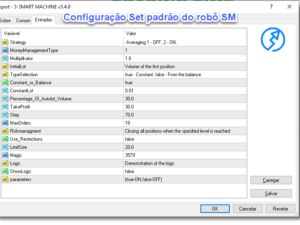 Configuração e Set padrão do Robô SM 3.4.0