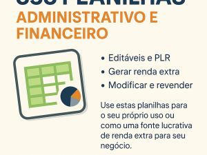 858 Planilhas Administrativas e Financeiras — Kit Completo PLR Editável
