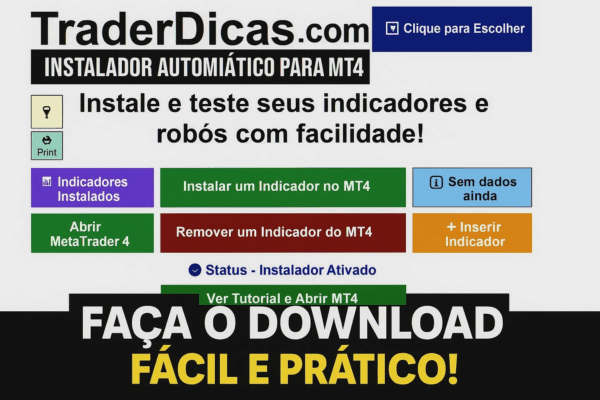 TOP 15 Indicadores Premium para MT4 + Instalador Automático TraderDicas V1.0