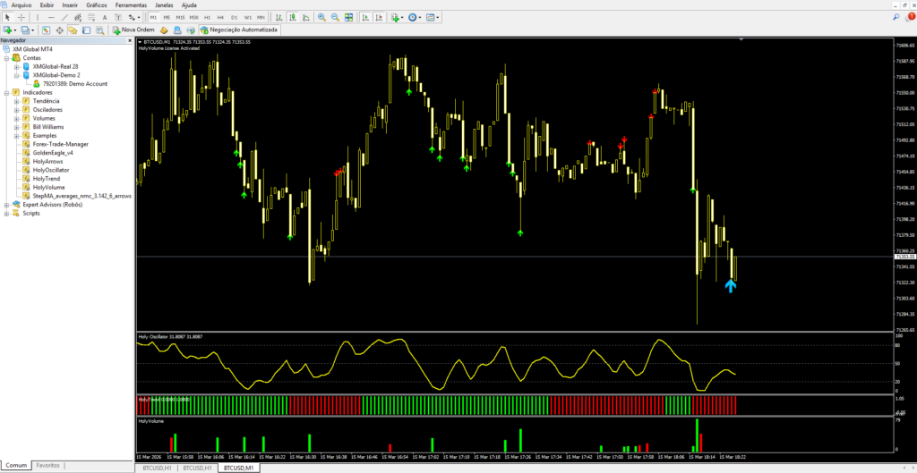 FHG Miracle of Forex para MT4 no MT4 - estrutura da estratégia