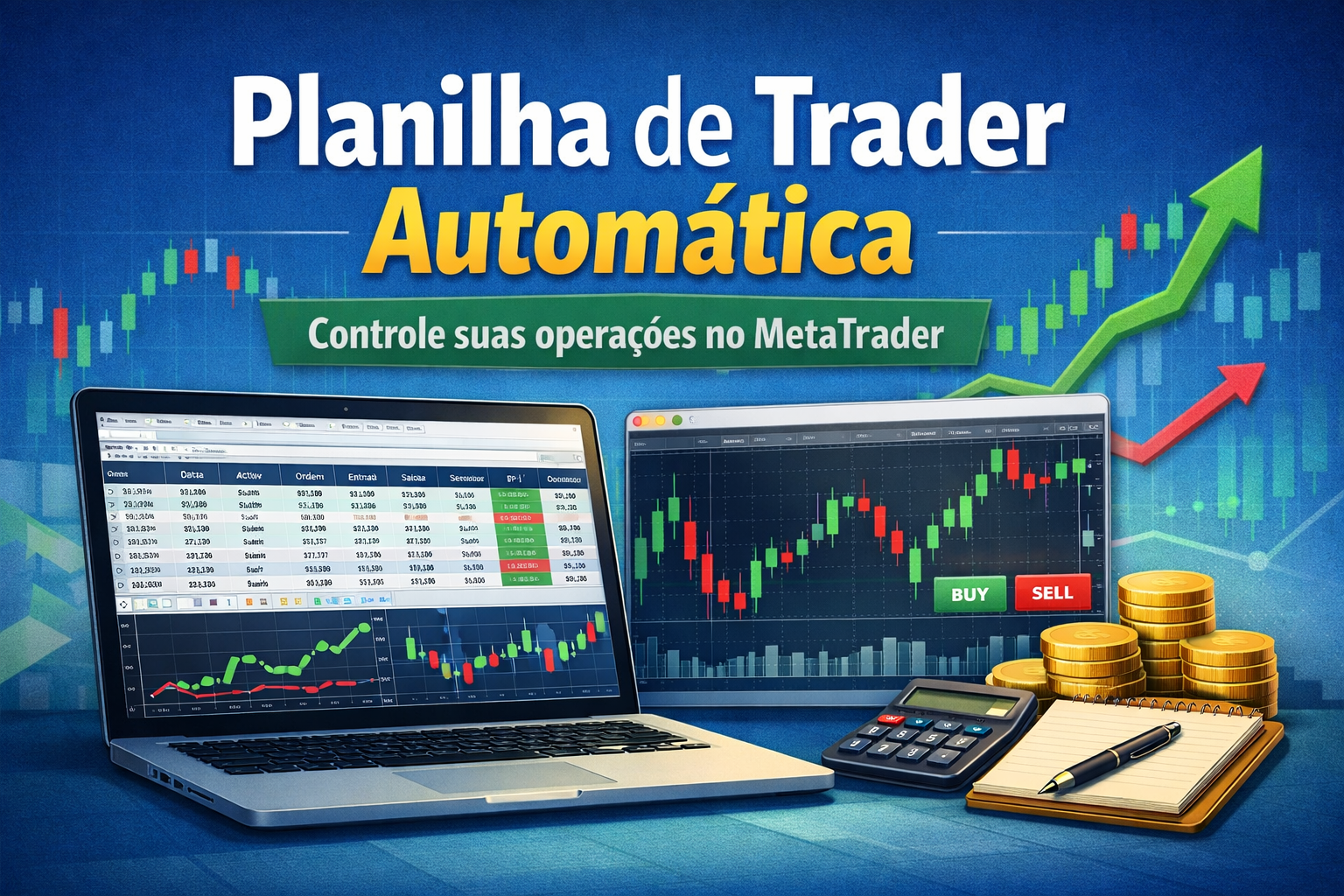Planilha de trader automática e como controlar operações no MetaTrader